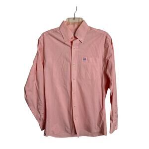 Southern Tide Screen Porch Check Long Sleeve Sport shirt orange